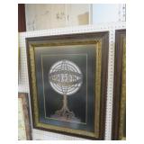 ORNATE FRAMED SPHERE  ARTWORK