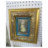 GOLD ORNATE FRAME GIRL PRINT