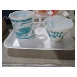 VTG HAZEL ATLAS MILKGLASS CUPS