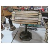 STAINED GLASS DESK / BANKERS PIANO LAMP