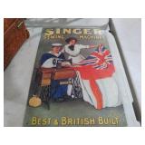 METAL SINGER SEWING MACHINE SIGN