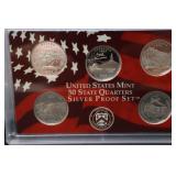 2006 S US MINT SILVER PROOF STATE QUARTER SET 90%