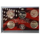 2005 S US MINT SILVER PROOF STATE QUARTER SET 90%