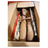 COLL. WOOD SHOE FORMS, SHOE HORNS, MISC