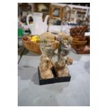 MARBLE OWL BOOKENDS