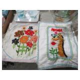 2 VTG HAND MADE & EMBRODERED PILLOW CASE/COVERS