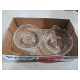 2 VTG CLEAR GLASS JUICERS