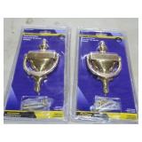 2 SOLID BRASS DOOR KNOCKERS IN PKG