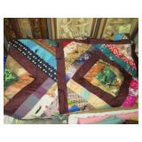 VINTAGE FULL SIZE KNOTTED QUILT