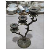 VINTAGE CAST IRON CANDLE HOLDER