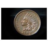 HIGH GRADE FULL LIBERTY 1901 INDIAN HEAD PENNY