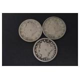 1883, 84, 89 LIBERTY V NICKELS