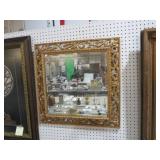 GOLD ORNATE FRAMED WALL MIRROR