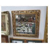 GOLD ORNATE FRAMED WALL  MIRROR