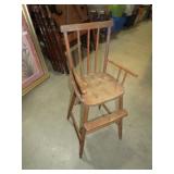 EARLY ANTIQUE CHILDS HIGHCHAIR