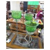 NICE METAL TRIPLE GLASS PLANTER
