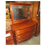 DIXIE CHERRY FINISH 2 DR DRESSER WITH MIRROR
