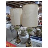 PAIR OF MC TABLE LAMPS WITH SHADES