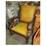 ANTI  EMPIRE STYLE ARMED LEATHER SEAT/BACK ROCKER