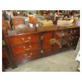 WHITE CHERRY FIN. 2 DO 6DR ORIENTAL STY. DRESSER
