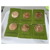 FRANKLIN MINT SOLID BRONZE VTG COIN PROOFS
