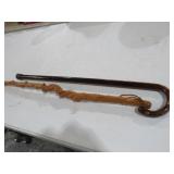 2 VINTAGE WALKING CANES WOOD
