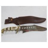 BEAUTIFUL STAG HANDLE KNIFE WITH SHEATH