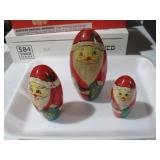 WOOD SANTA STACK DOLLS