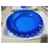 SIGNED BLUE FENTON HOBNAIL BOWL