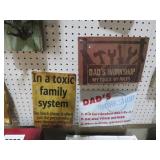 3 METAL ADV. SIGNS VARIOUS SIZES