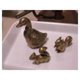 BRASS SQUIRRELS AND DUCK