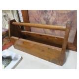 OLD WOOD TOOL TOTE BOX