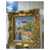 GOLD ORNATE ARTIST SIGNED PAINTING