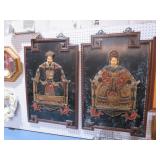 PAIR OF HEAVY 3D IMAGE ORIENTAL MAN & WOMAN