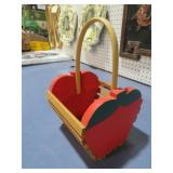 HAND MADE WOOD APPLE BASKET