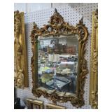 GOLD ORNATE FRAMED WALL MIRROR