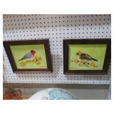 PAIR OF EVELYN KIMSEY HANDPAINTED BIRD PAINTINGS