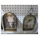 VTG PAIR OF FRENCH STYLE HANGING BIRD CAGES