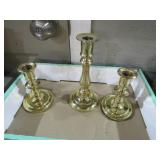 COLL OF BALDWIN BRASS CANDLE HOLDERS