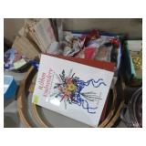 COL OF VINTAGE SEWING PATTERNS, ITEMS, EMB. HOOPS