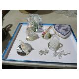 COLLECTION OF ALL BLOWN GLASS PCS., HEART TRINKET