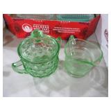VTG URANIUM SUGAR DISH, CREAMER