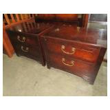 (2X) WHITE 2 DR CHERRY FIN ORIENTAL STYNIGHTSTAND