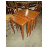 CHERRY FINISH 3 PC NESTING TABLES