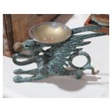 BRASS & METAL ORNATE CANDLE HOLDER