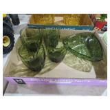 VTG ANC.. HOCK CENTRAL PARK IVY GREEN GLASSES,BOWL