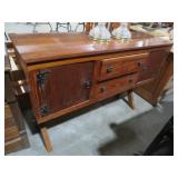 HANDMADE WOOD BUFFET SERVER 2DR 2DO