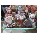 COLL OF RESIN SANTA FIGURES