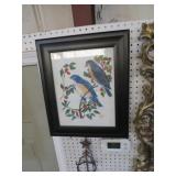 HAND PAINTED & SIGNED BIRDS ON CANVAS