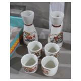 VTG TOKKURI SAKE SET 6 PC
